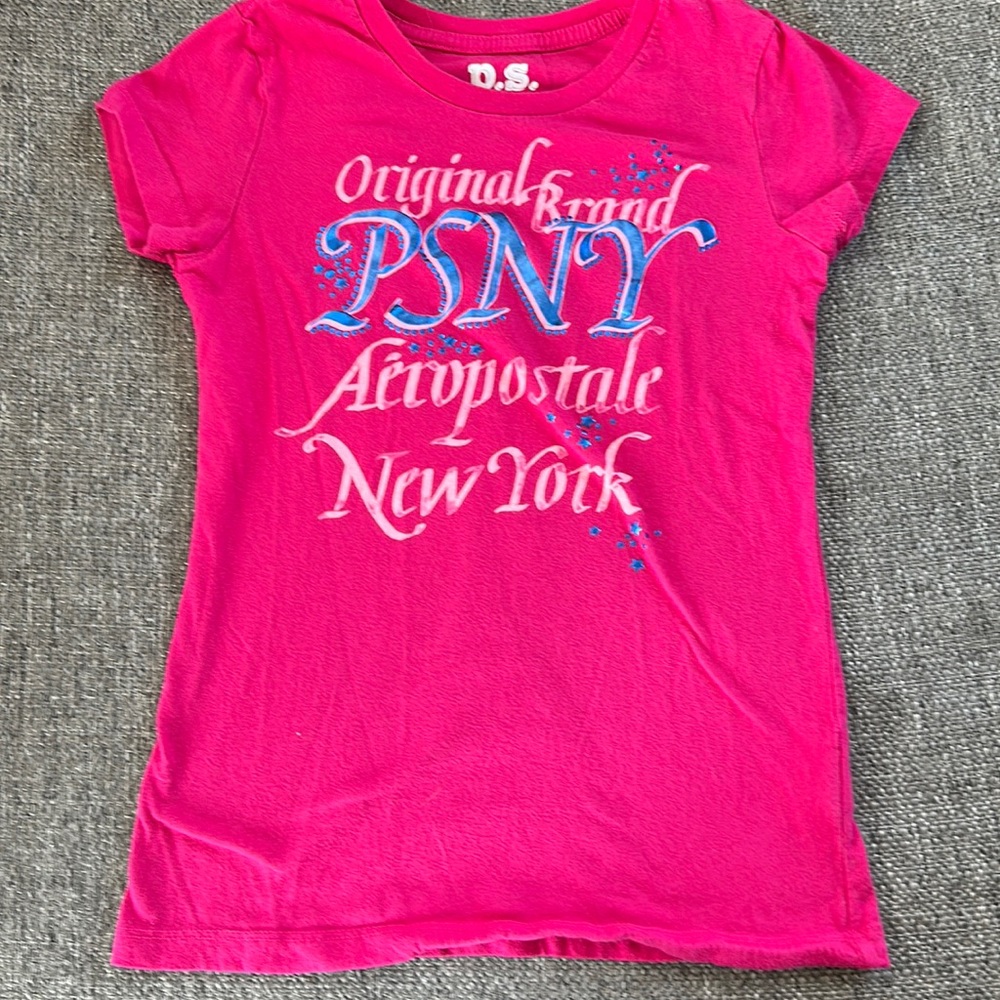 PS from Aeropostale Girls Pink Graphic Tee Shirt Size M 10 PSNY